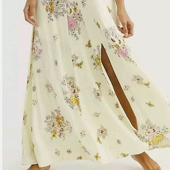 NWT🌸OFFER🌸 Free People Floral Ivory Maxi Dress, Small - Picture 4 of 13